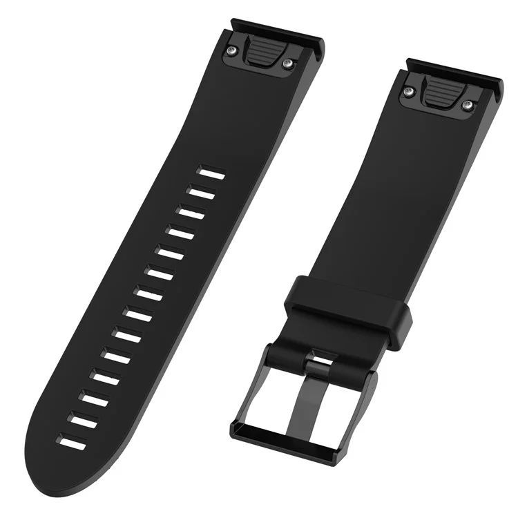 20mm Quick Fit Textured Silicone Watch Band Strap Bracelet Replacement for Garmin Fenix 5s - Black