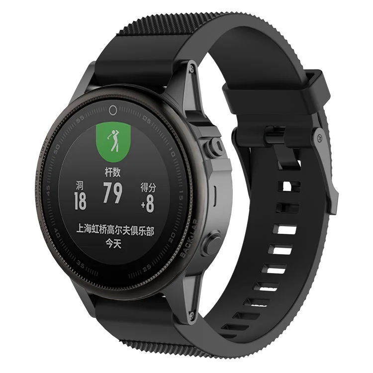 20mm Substituição de Pulseira de Cinta de Relógio de Silicone Com Ajuste Rápido de 20 mm Para Garmin Fenix ​​5s - Preto