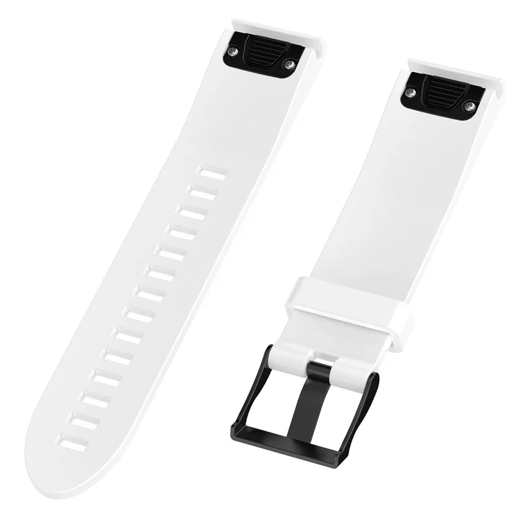 20mm Quick Fit Textured Silicone Watch Band Strap Bracelet Replacement for Garmin Fenix 5s - White