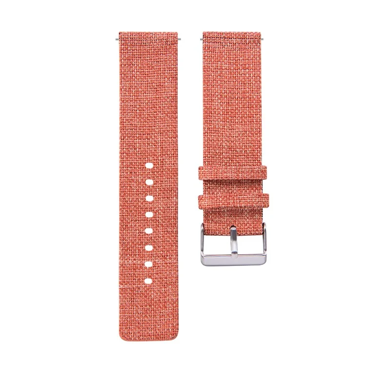 Für Garmin VivoActive 3 / VivoLove HR Metallschnalle Nylon Canvas Smart Watch Strap Armbandband - Orange