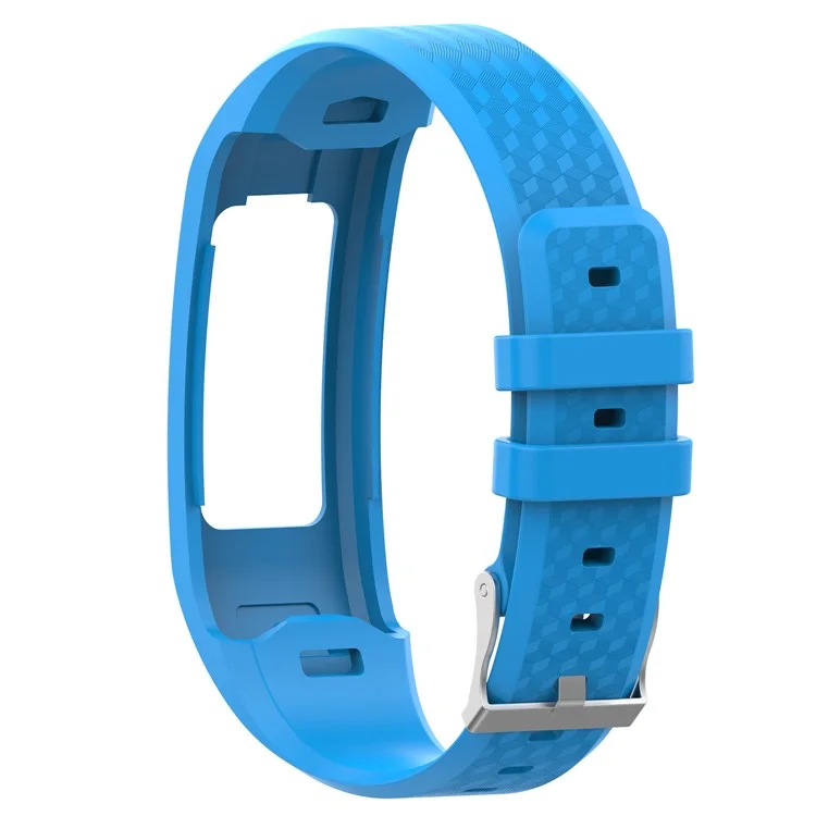Bracelet de montre en silicone souple et flexible pour Garmin Vivofit 1 / Vivofit 2 - Taille: L / Bleu