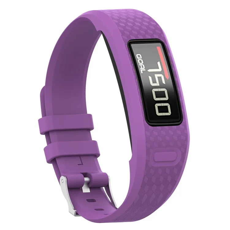 Flexible Soft Silicone Wristwatch Band Replacement for Garmin Vivofit 1 / Vivofit 2 - Size: L / Purple