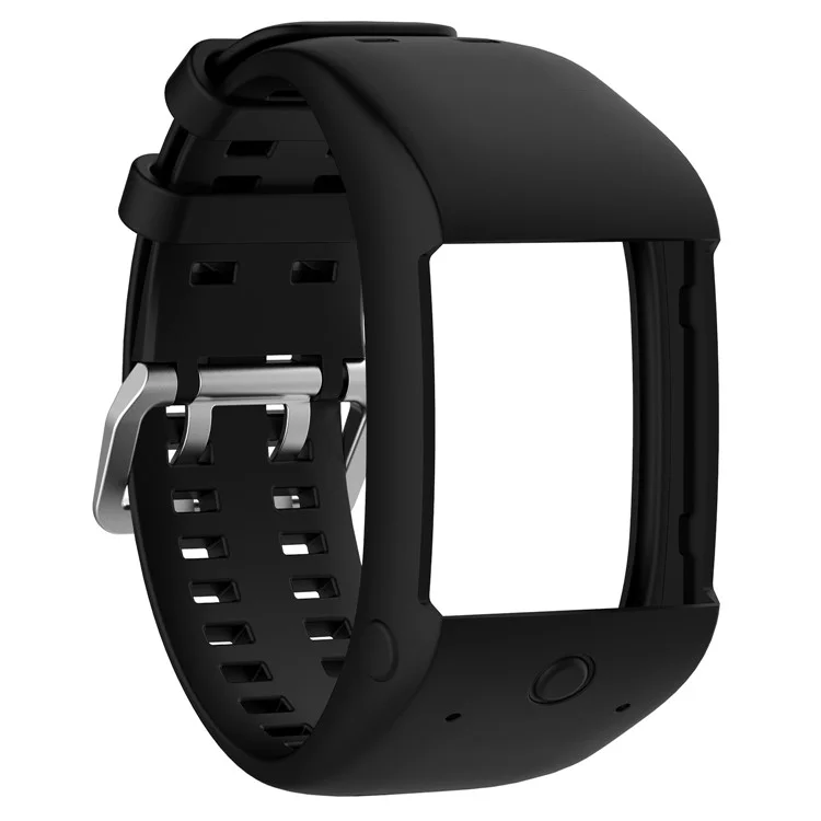 Sangle de Poignet en Silicone Doux Pour la Montre Intelligente Polar M600 - le Noir