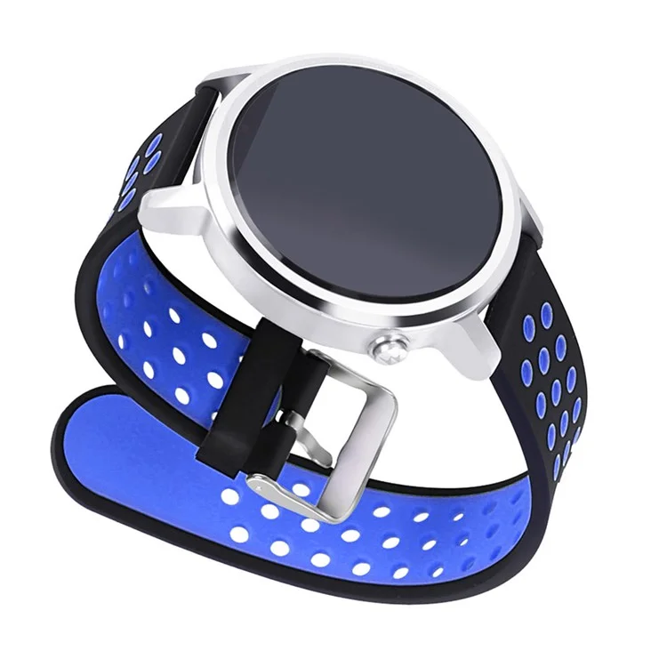 Reemplazo de Correa de la Banda de Reloj de Silicona de Dos Tonos Para Xiaomi Huami Amazfit Stratos 2 / 2s - Negro / Azul