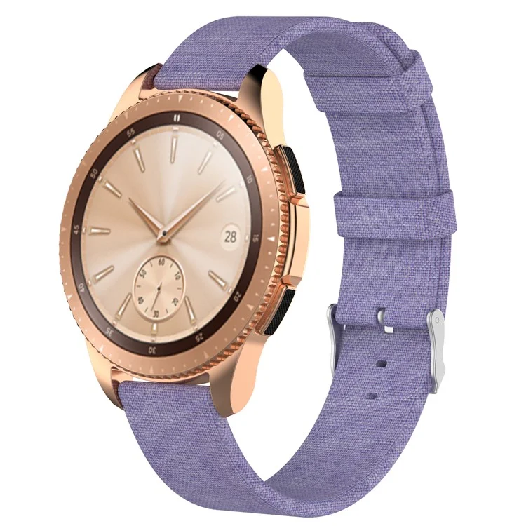 Stilvolle Metallschnalle Nylon Canvas Uhrengurt 20 mm Für Samsung Galaxy Watch 42 mm - Violett
