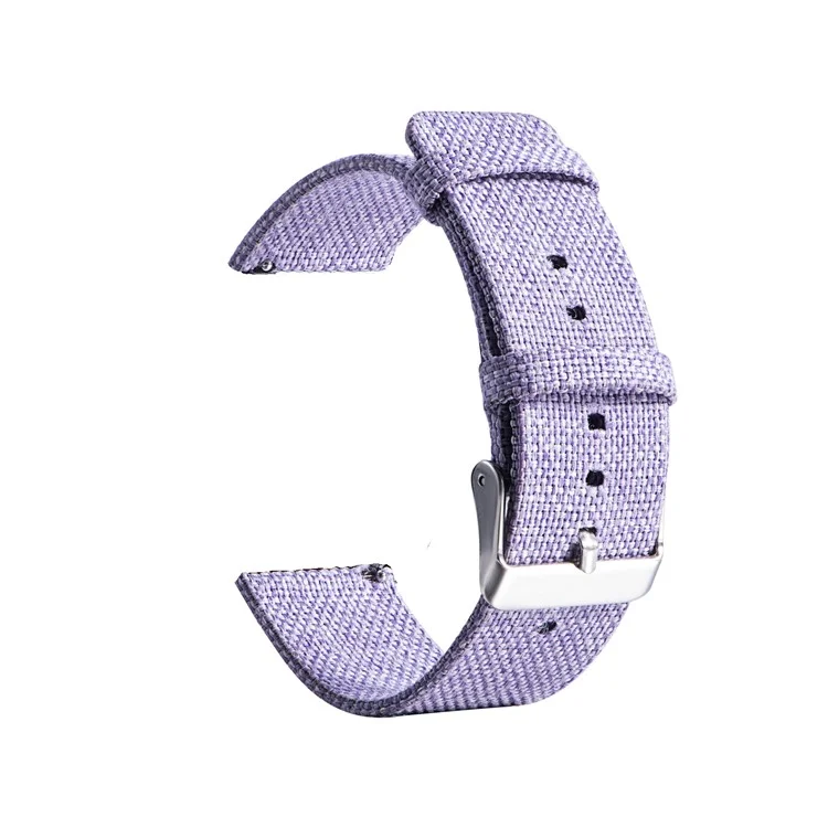 Stilvolle Metallschnalle Nylon Canvas Uhrengurt 20 mm Für Samsung Galaxy Watch 42 mm - Violett