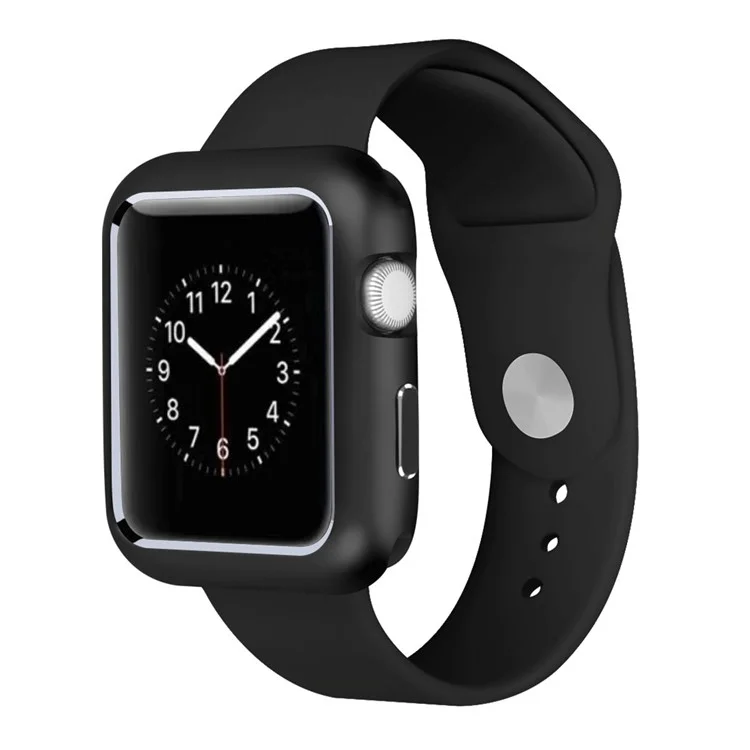 Magnetic Attraction Metal Frame Cover for Apple Watch Series 5 4 44mm / Series 3 2 1 42mm - Black
