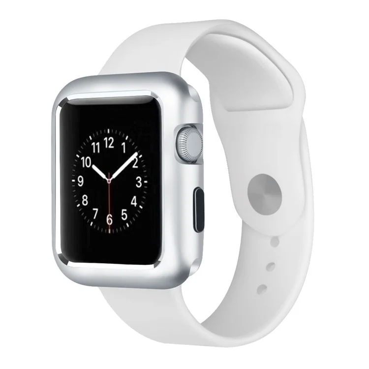 Caixa de Moldura de Metal de Atração Magnética Para a Série Apple Watch 3 2 1 38mm - Prata