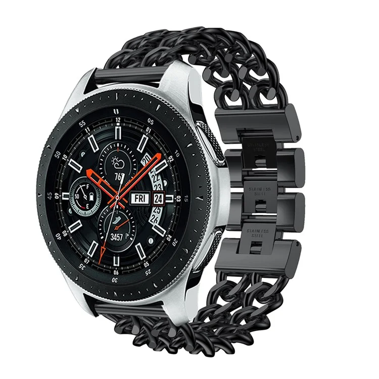 Cowboy -kettenwache -gurt -austausch Für Samsung Galaxy Watch 46mm, Breite: 22 mm - Schwarz