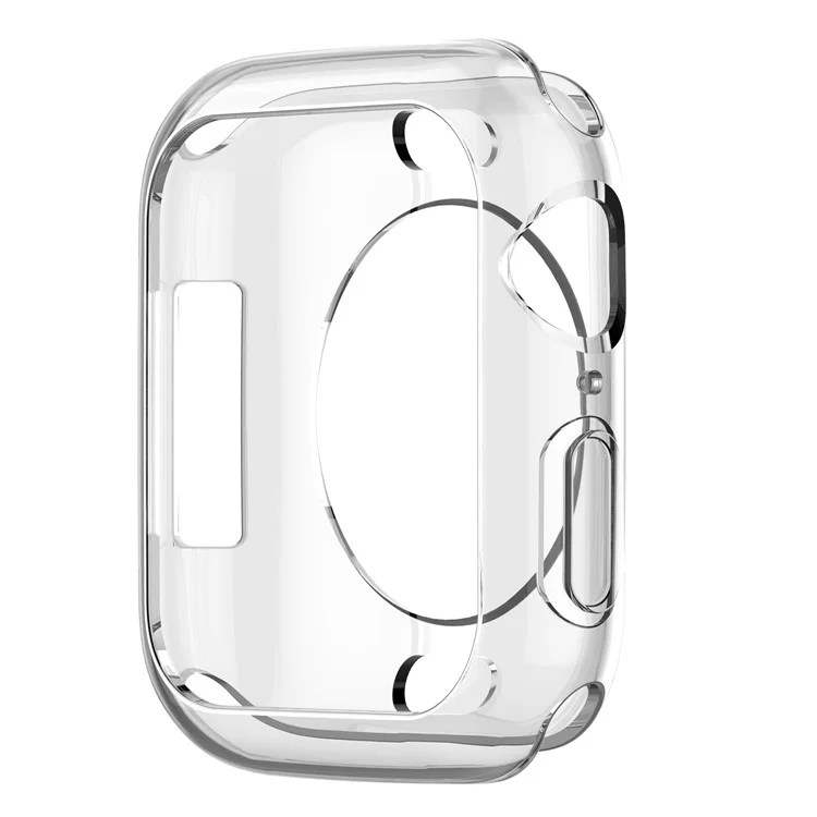 Flexible Soft Silicone Anti-aging Watch Case for Apple Watch Series 4 / 5 / 6 44mm / SE 44mm / SE (2022) 44mm - Transparent