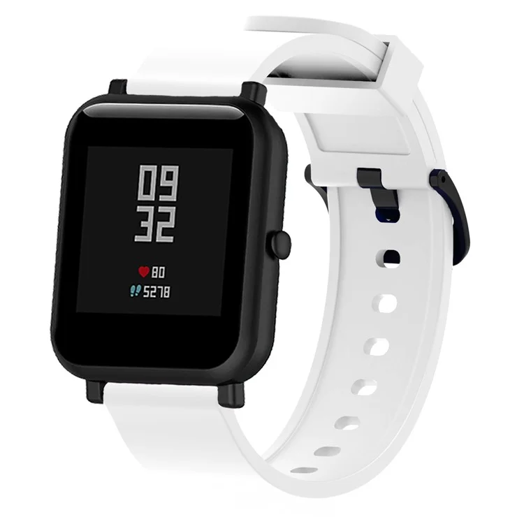 Banda de Relógio de Silício Macio de 20 mm Para Huami Amazfit Smart Watch - Branco