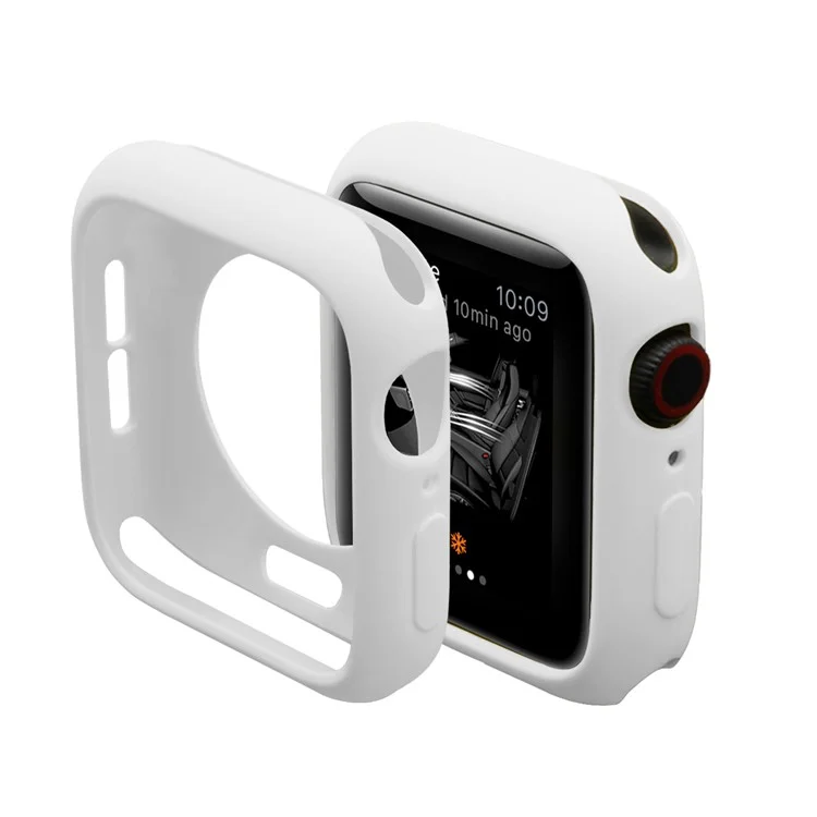 Candy TPU Protective Bumper Cover for Apple Watch Series 4 / 5 / 6 44mm / SE 44mm / SE (2022) 44mm - White