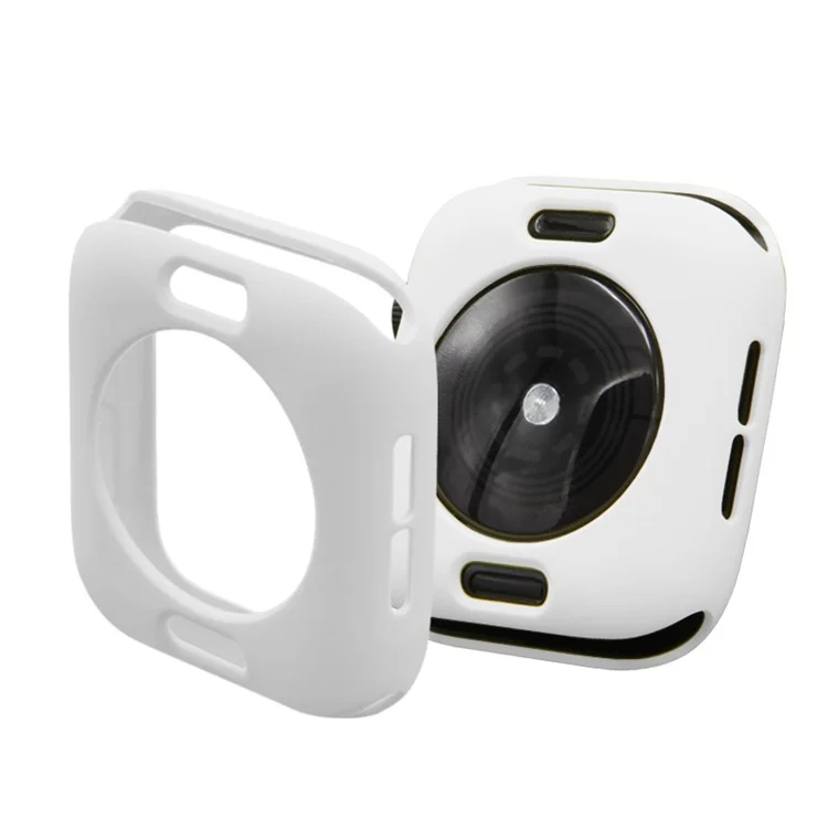 Candy TPU Protective Bumper Cover for Apple Watch Series 4 / 5 / 6 44mm / SE 44mm / SE (2022) 44mm - White