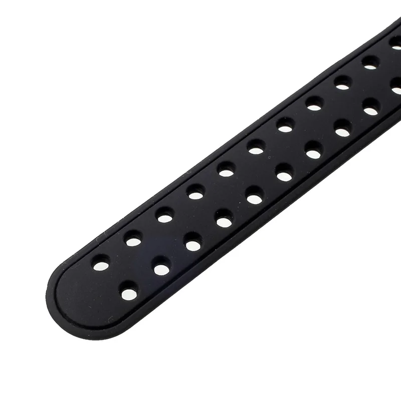 Breathable Bi-color Silicone Watch Strap for Xiaomi Mi Smart Band 4 / Mi Band 3 - All Black