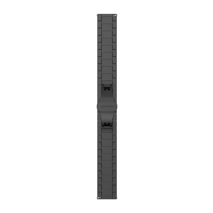 Bande de Montre en Acier Inoxydable de 22 mm Avec Boucle Papillon Pour Huawei Smart gt - le Noir