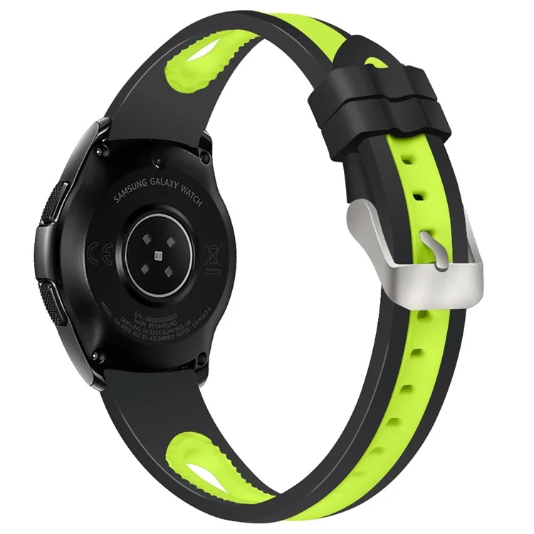 Cinturino per orologio in silicone morbido per Samsung Galaxy Watch 46mm - Nero / Verde