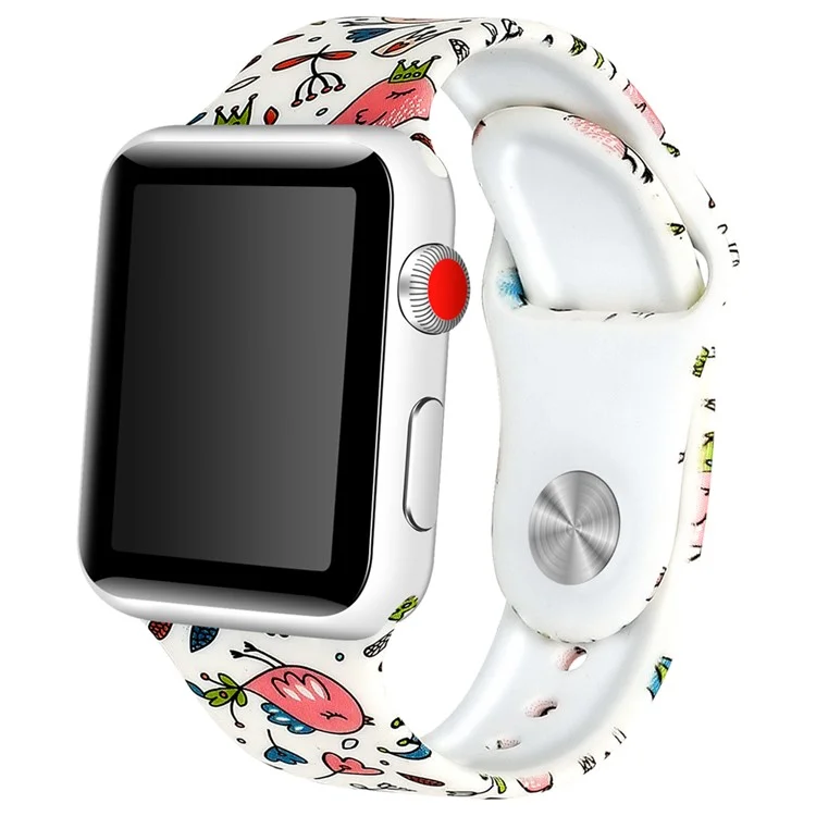 Für Apple Watch-Serie 7 45mm / 6 / SE / 5/4 44mm / 3/2/1 42mm Musterdruckuhr Band Handgelenk Armbandarmband - Stil A.