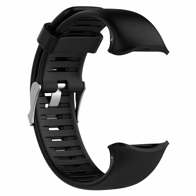 Banda de Relógio de Pulseira de Reposição de Silicone Para Polar Vantage V, Pulseira de Fivela de Pino Pulseira Ajustável - Preto