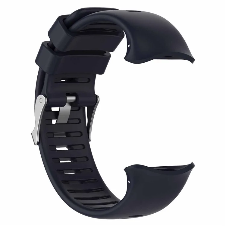 For Polar Vantage V Silicone Replacement Strap Pin Buckle Adjustable Watch Band - Dark Blue