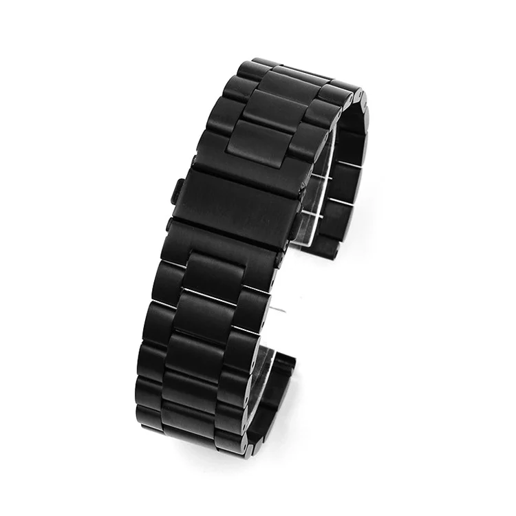 For Suunto 9 GDHS 24mm Stainless Steel Watch Band - Black