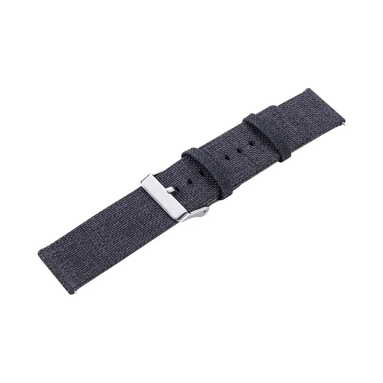 Sangle de Montre à Toile de Boucle en Métal 20 mm Pour Samsung Galaxy Watch Active - le Noir