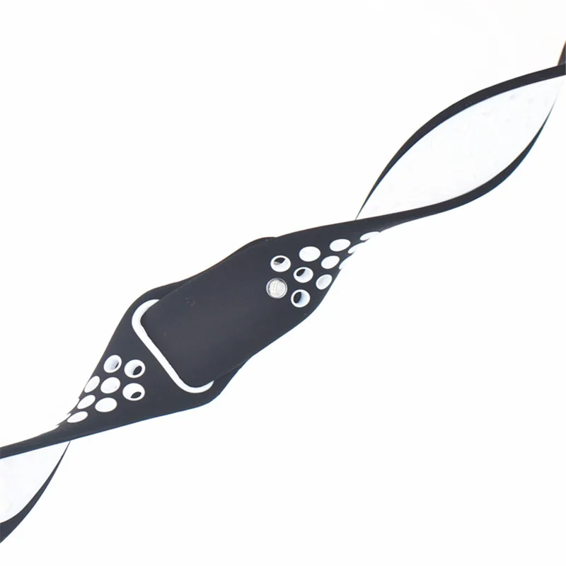 20 mm tweedelige siliconen horlogeband met openingen voor Samsung Galaxy Watch Active - Zwart / Wit