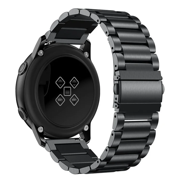 Sangle de Bande de Montre en Acier Inoxydable de 20 mm Pour Samsung Galaxy Watch Active SM-R500 - le Noir