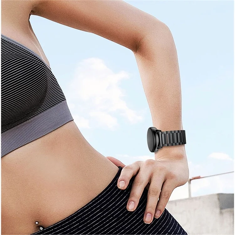 20mm Stainless Steel Watch Band Strap for Samsung Galaxy Watch Active SM-R500 - Black