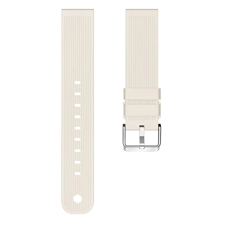 20mm Forehead Wrinkles Texture Soft Silicone Watch Band for Samsung Galaxy Watch Active SM-R500 - Beige