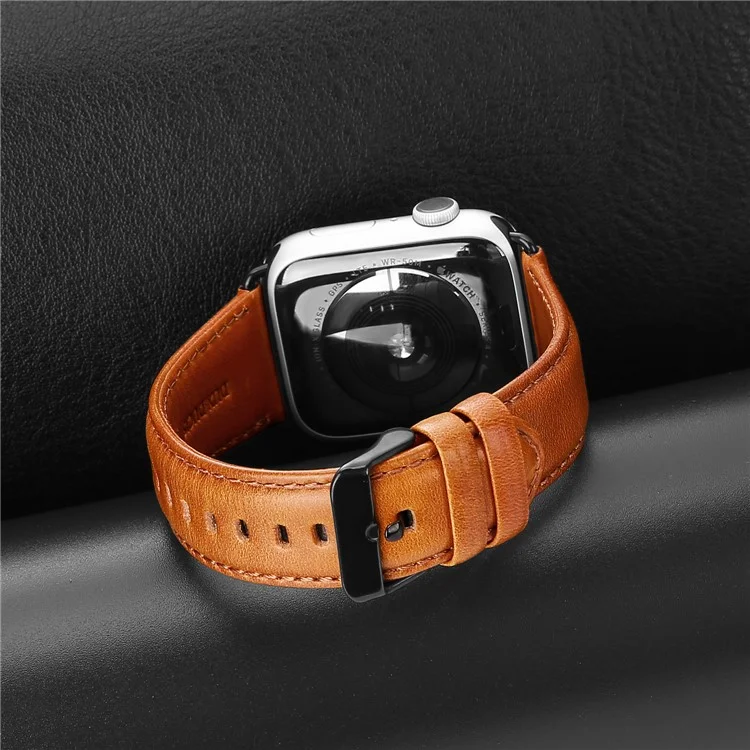 DUX DUCIS Genuine Leather Band для Apple Watch Series 10 42 мм / 9 8 7 41 мм / SE (2023) SE (2022) SE 6 5 4 40 мм / 3 2 1 38 мм Ремешок - Коричневый