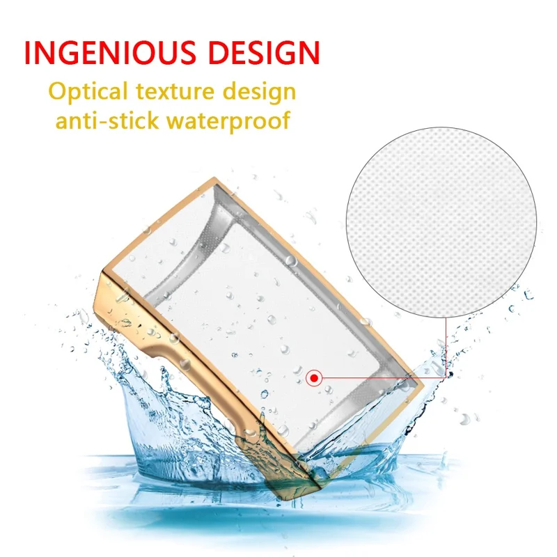 Electroplated TPU Watch Protective Case for Fitbit Charge 4/3 - Gold