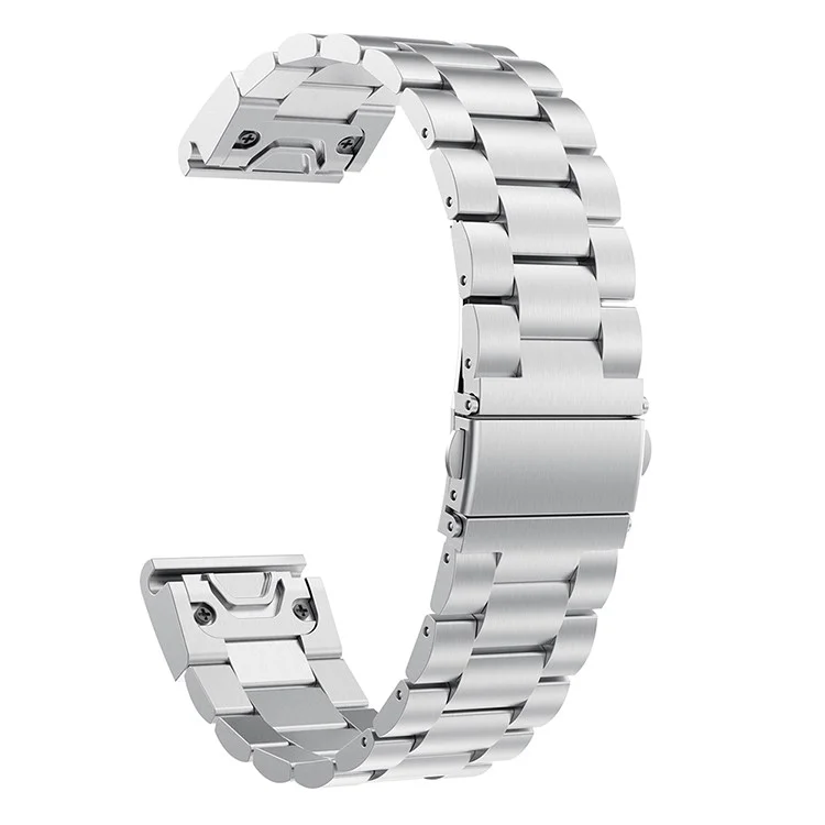 Sangle de Montre de Chaîne de Liaison en Acier Inoxydable Pour Garmin Fenix ​​5 - Argent