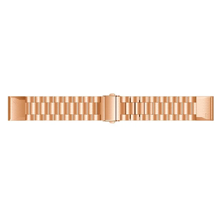 Stainless Steel Link Chain Watch Band Replacement for Garmin Fenix 5 - Rose Gold