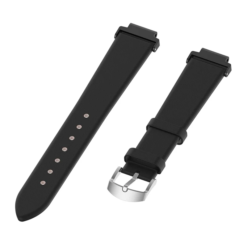 For Garmin Forerunner 220 230 235 630 620 735 PU Leather Watch Band Replacement Strap with Screwdrivers - Black