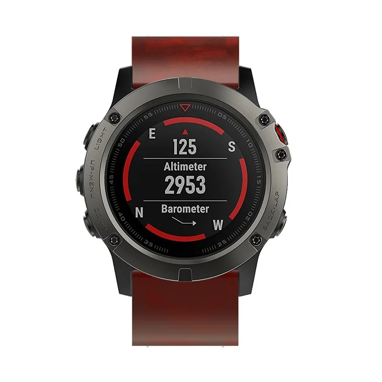 Cinturino dell'orologio PU Leather Strap Band Bracelet di ricambio per Garmin Fenix 5X