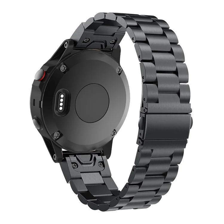 Edelstahl -linkkette Watch -armbandband Für Garmin Fenix ​​5x - Schwarz