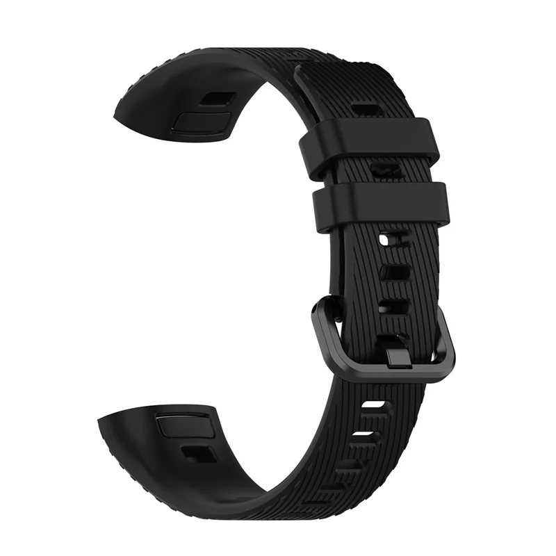 19mm TPU Watch Bracelet Replacement Band Strap for Huawei Band 3 Pro - Black
