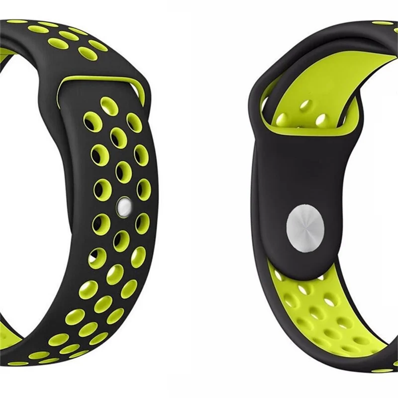 26mm Two-tone Silicone Watch Band for Garmin Fenix 5X - Black / Green