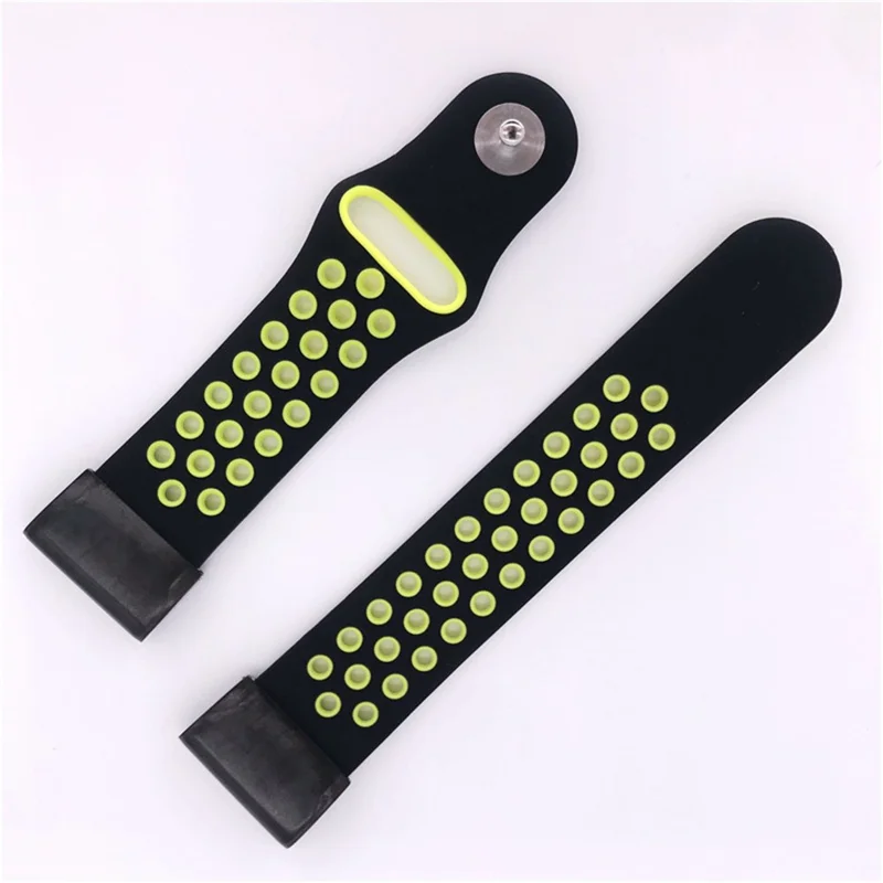 26mm Two-tone Silicone Watch Band for Garmin Fenix 5X - Black / Green