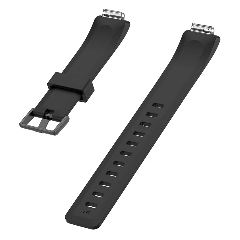 Flexible Silicone Watch Strap Replacement for Fitbit Inspire / Inspire HR - Size: L / Black