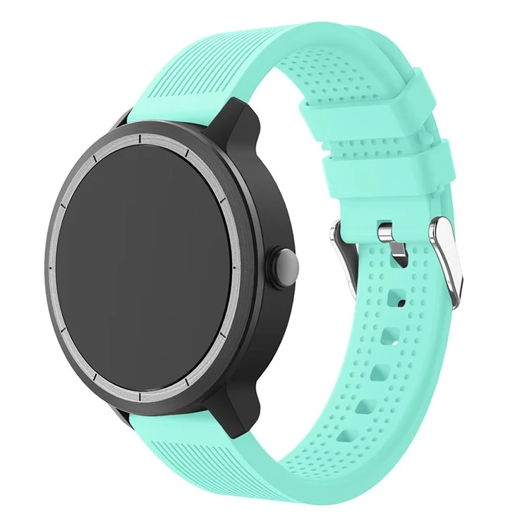 Stripes da 20 mm Texture Silicone Watchband Per Garmin Vivoactive 3 Sostituzione Della Cinghia di Orologio Regolabile - Ciano