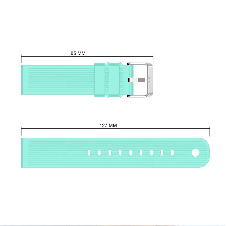 Stripes da 20 mm Texture Silicone Watchband Per Garmin Vivoactive 3 Sostituzione Della Cinghia di Orologio Regolabile - Ciano