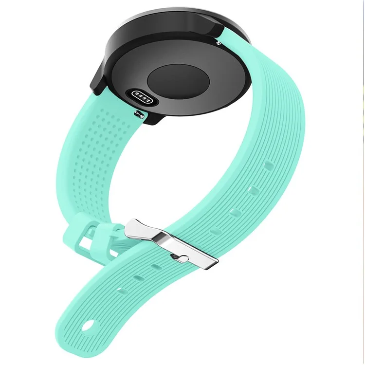20-mm-Textil-Silikonarmband für Garmin Vivoactive 3, einstellbarer Uhrenarmband-Austausch - Cyan