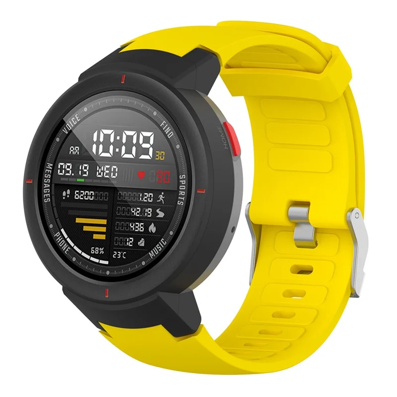 Silicone Wrist Strap Replacement for Huami Amazfit Verge 3 - Yellow