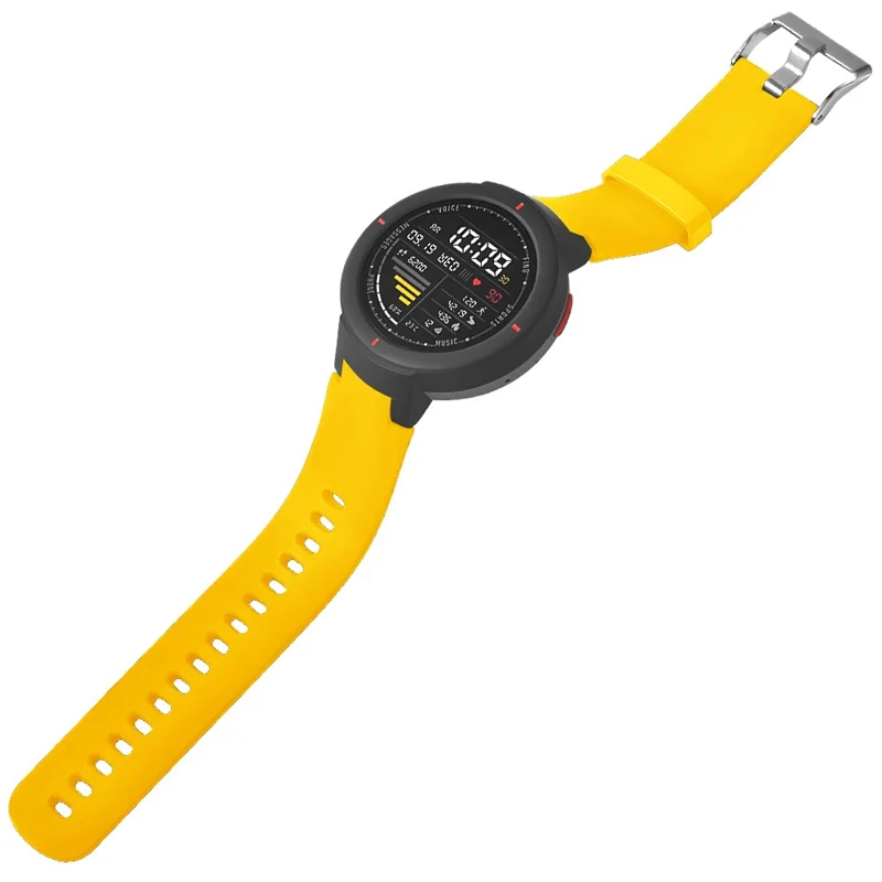 Silicone Wrist Strap Replacement for Huami Amazfit Verge 3 - Yellow