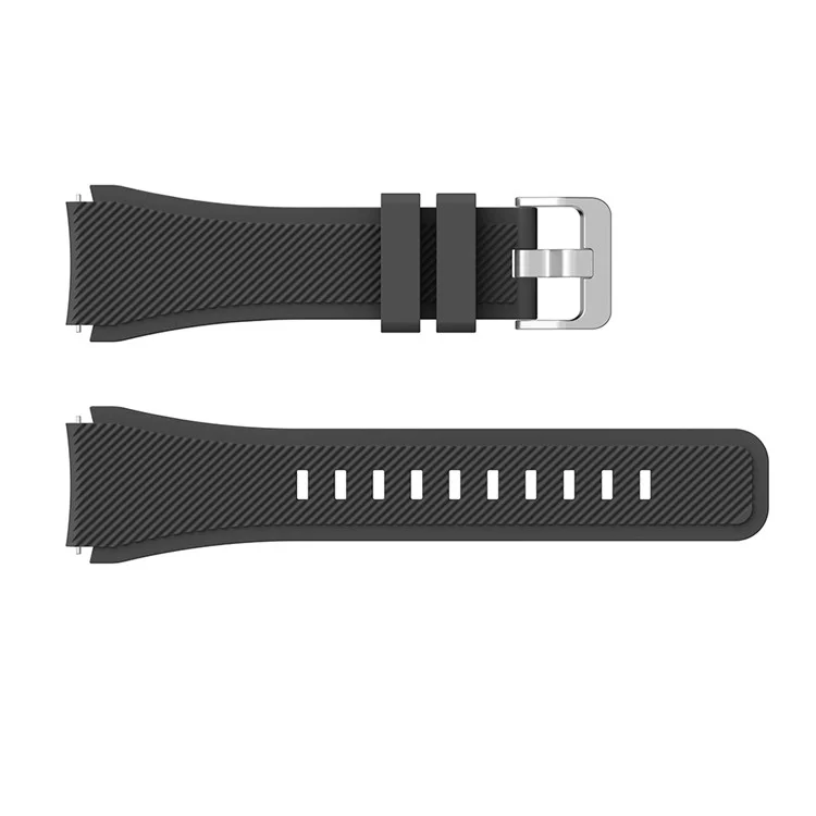 22mm Silicone Pulseira Pulseira Pin Fivela Esportes Assistir Substituição De Banda Para Huawei Relógio Gt - Preto