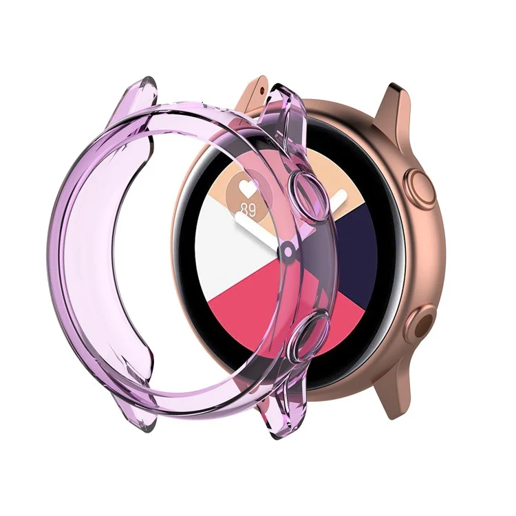 Soft TPU Protective Case Cover for Samsung Galaxy Watch Active R500 - Purple