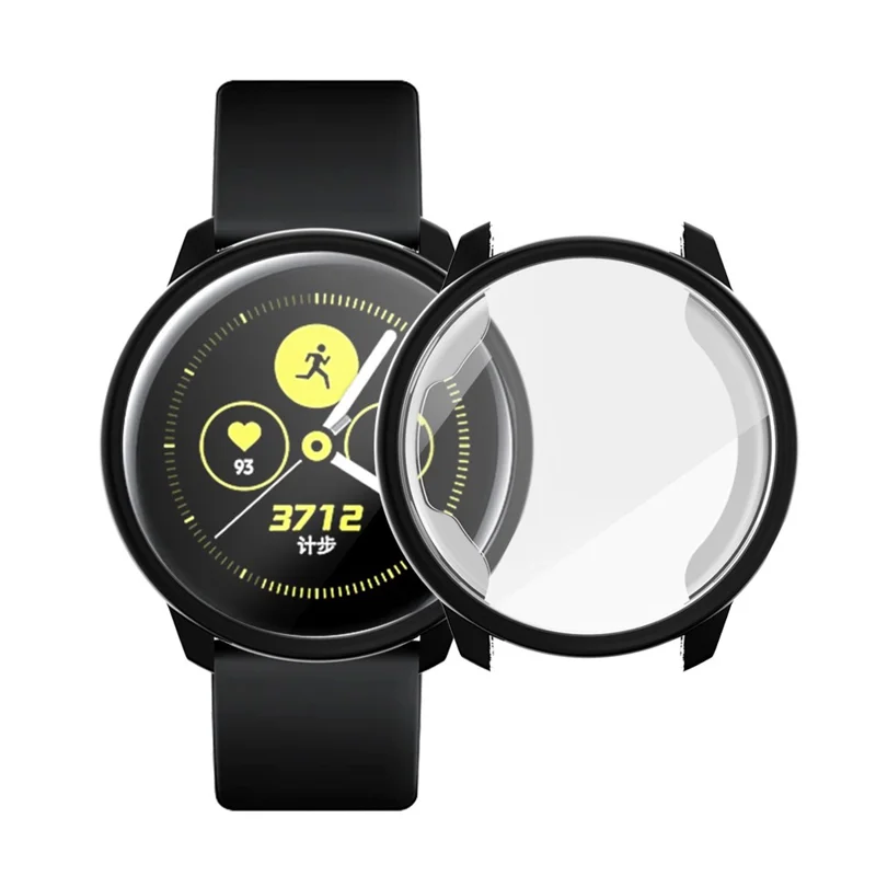 Electroplating Soft TPU Protection Case Cover for Samsung Galaxy Watch Active - Black