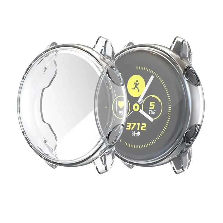 Electroplating Soft TPU Protection Case Cover for Samsung Galaxy Watch Active - Transparent