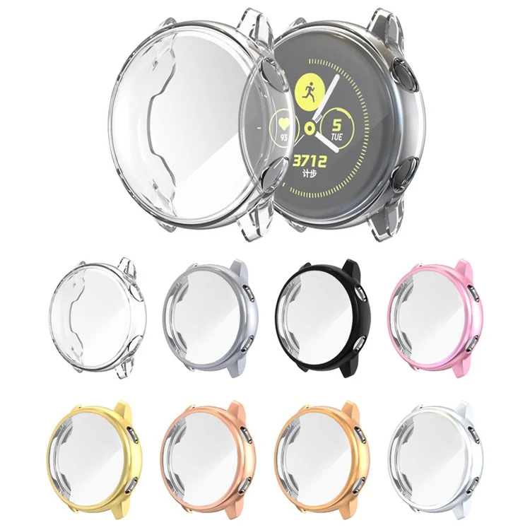 Coperchio di Protezione TPU a Morbida Elettroplazione Per Samsung Galaxy Watch Active - Trasparente